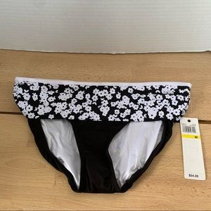 Anne Cole black and white bikini bottom